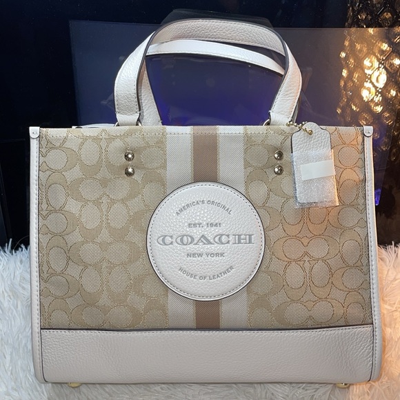 COACH Dempsey Carryall In Signature Jacquard With Stripe And Coach